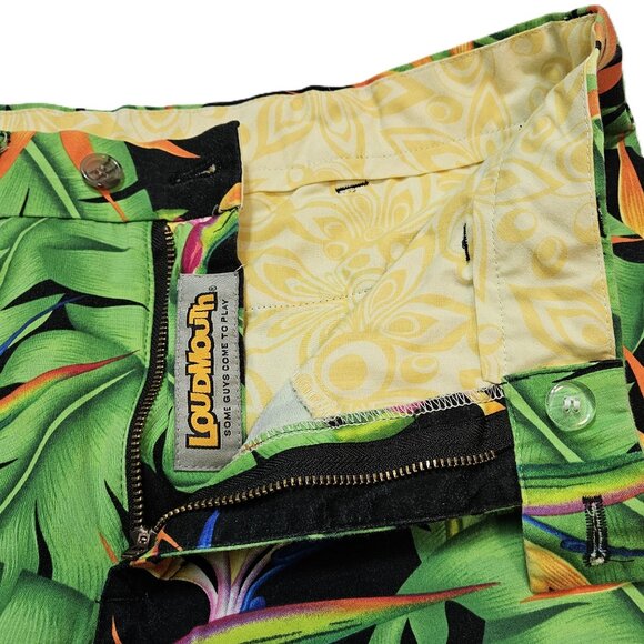 Loudmouth Golf Shorts Men’s Size 34 Multicolor Floral Pattern Cotton Stretch - Picture 5 of 14
